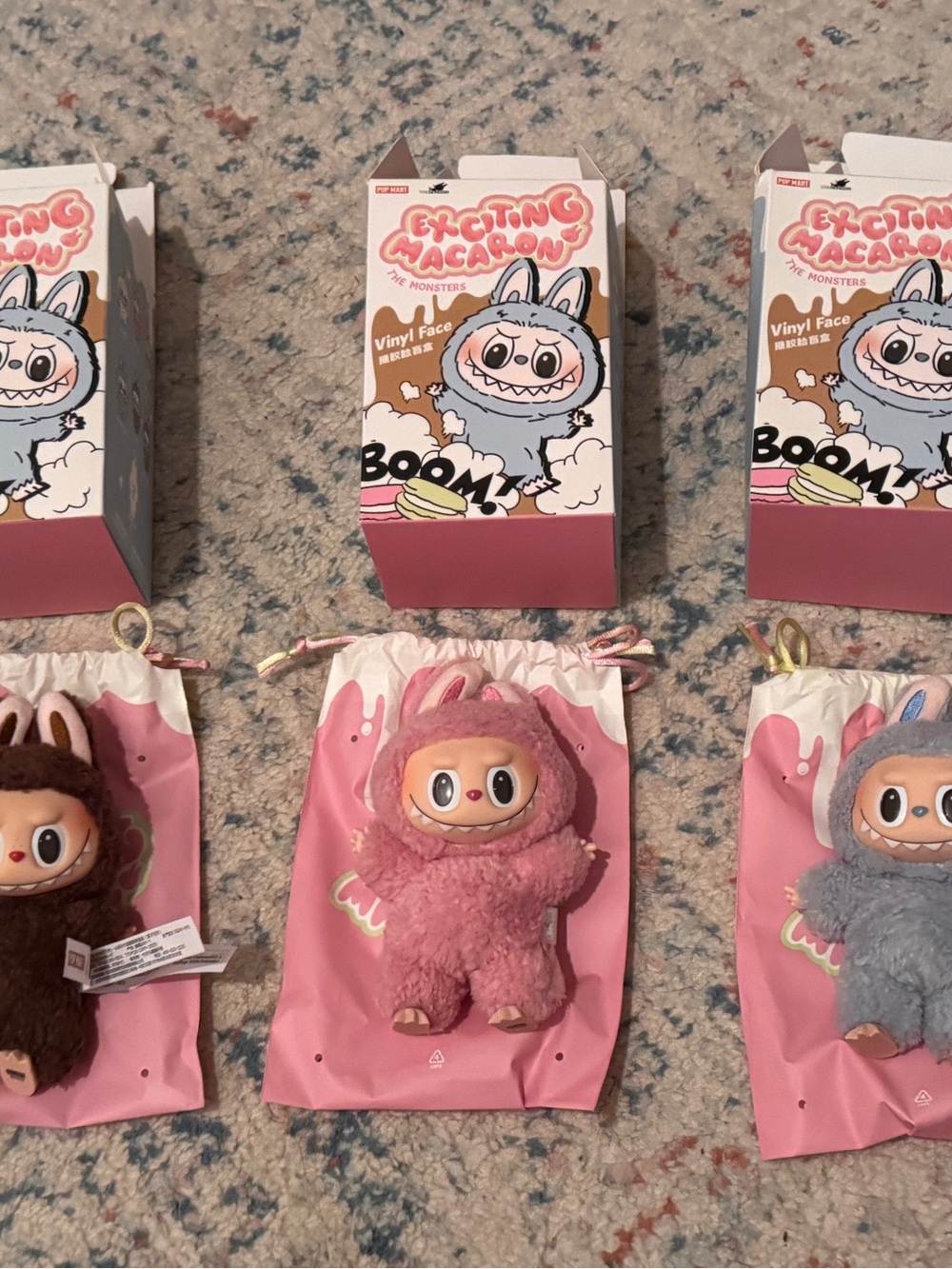 THREE labubus including cheat but Monster Kids Toy - Vinyl Face Collectible